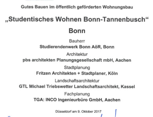 NRW Landespreis Gutes Bauen im öffentlich geförderten Wohnungsbau